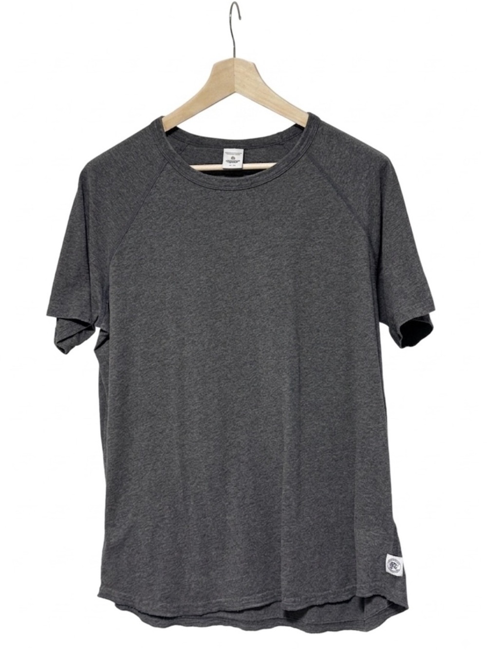 Reigning Champ Vault Raglan T-Shirt XL Vintage Heather Charcoal Gray Cotton Tee